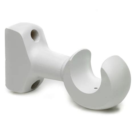 metal curtain pole support brackets|white 28mm curtain pole brackets.